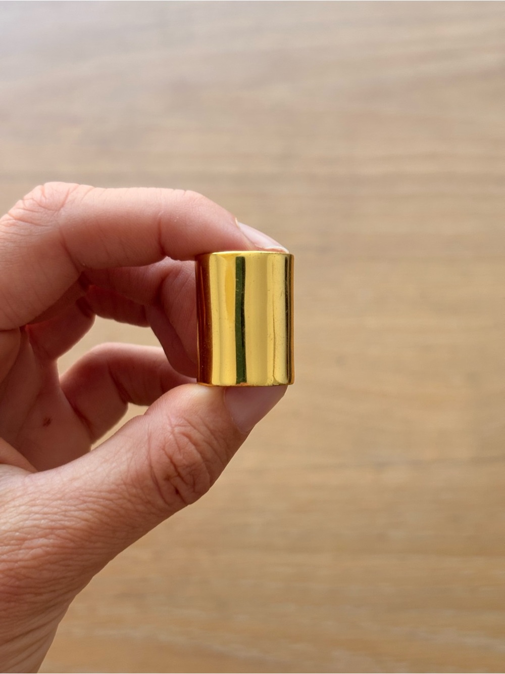 Minimal 14K Gold Plated Shield Ring